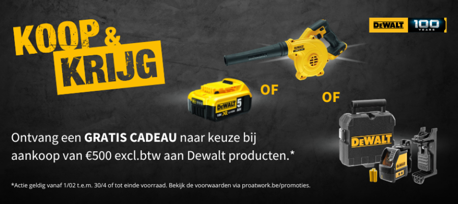 Koop & krijg actie Dewalt